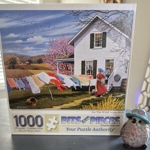 Bits and Pieces 'On The Wind' 1000-Piece Puzzle - White/Multicolor
